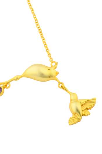Totapari Corbett Jacaranda Flower Pendant Necklace 