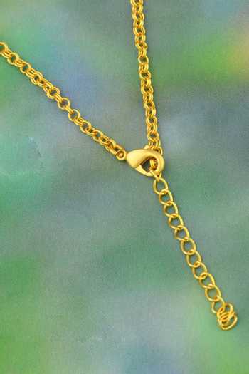 Buy Totapari Gold Plated Corbett Jacaranda Flower Pendant Necklace Buy_Totapari_Gold Plated Corbett Jacaranda Flower Pendant Necklace