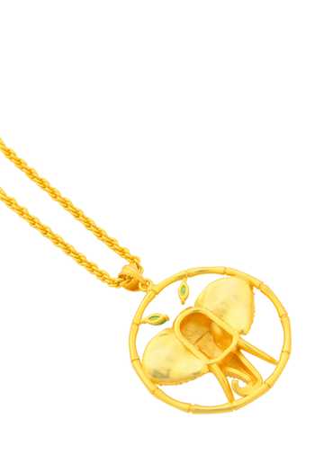 Totapari Gold Plated Corbett Dhikala Tusker Pendant Necklace Online at Aza Fashions Totapari_Gold Plated Corbett Dhikala Tusker Pendant Necklace _Online_at_Aza_Fashions