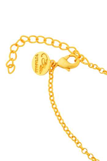 Totapari Gold Plated Corbett Plum Head Parrot Pendant Necklace Online at Aza Fashions Totapari_Gold Plated Corbett Plum Head Parrot Pendant Necklace _Online_at_Aza_Fashions