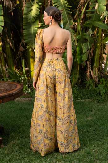 Névoh Paisley Print Bustier & Pant Set 