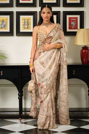 Mahima Mahajan Maisa Floral Print Saree With Corset Blouse 