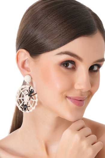 Apt Forever Spook-o-Web Handmade Beaded Earrings 