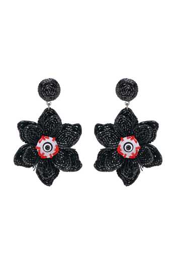 Apt Forever Spooky Flower Eye Beaded Earrings 