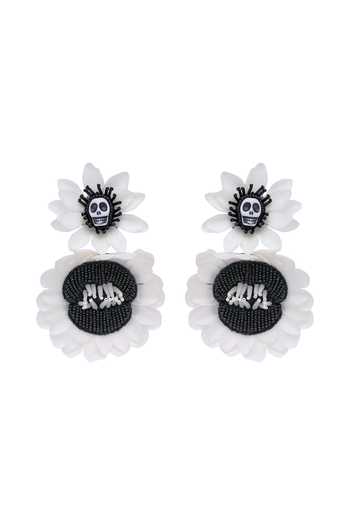 Apt Forever Creepy Bloom Handmade Beaded Earrings 