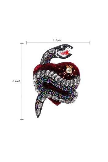 Apt Forever Black Slithering Snake Brooch Online at Aza Fashions Apt Forever_Black Slithering Snake Brooch _Online_at_Aza_Fashions