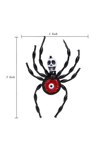 Apt Forever Black Skully Spider Brooch Online at Aza Fashions Apt Forever_Black Skully Spider Brooch _Online_at_Aza_Fashions