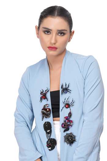 Apt Forever Black Skully Spider Brooch at Aza Fashions Apt Forever_Black Skully Spider Brooch _at_Aza_Fashions