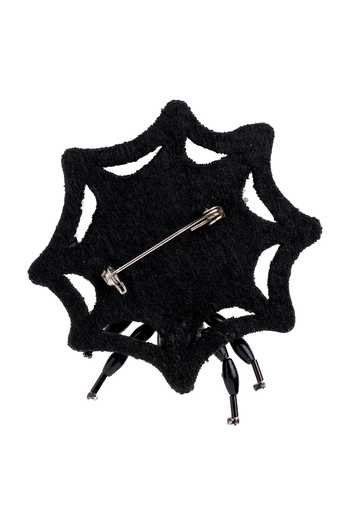 Shop Apt Forever Black Web Whisper Brooch Online at Aza Fashions Shop_Apt Forever_Black Web Whisper Brooch _Online_at_Aza_Fashions