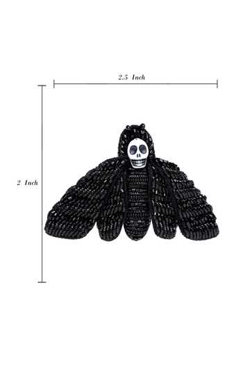 Shop Apt Forever Black Goth Brooch Online at Aza Fashions Shop_Apt Forever_Black Goth Brooch _Online_at_Aza_Fashions