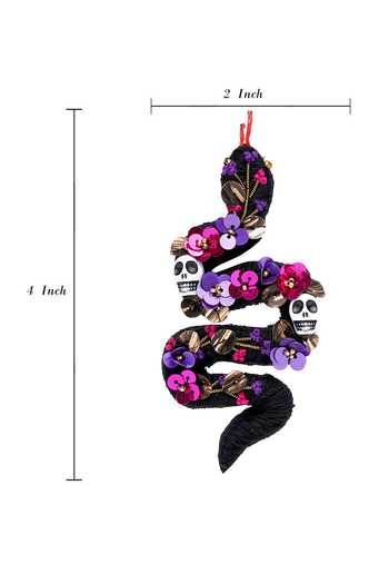 Apt Forever Black Enchanted Serpent Brooch Online at Aza Fashions Apt Forever_Black Enchanted Serpent Brooch _Online_at_Aza_Fashions