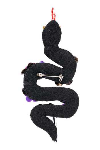 Shop Apt Forever Black Enchanted Serpent Brooch Online at Aza Fashions Shop_Apt Forever_Black Enchanted Serpent Brooch _Online_at_Aza_Fashions