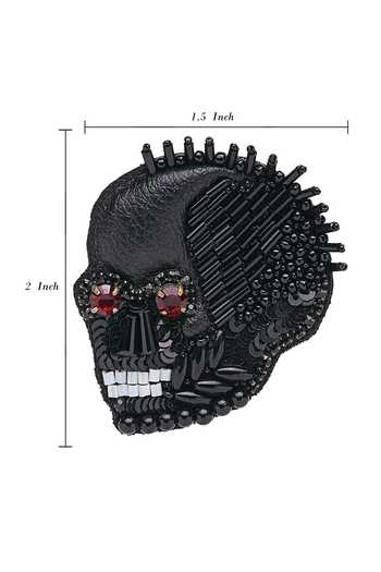 Buy Apt Forever Black Midnight Skull Brooch Online at Aza Fashions Buy_Apt Forever_Black Midnight Skull Brooch _Online_at_Aza_Fashions