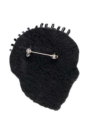 Shop Apt Forever Black Midnight Skull Brooch Online at Aza Fashions Shop_Apt Forever_Black Midnight Skull Brooch _Online_at_Aza_Fashions