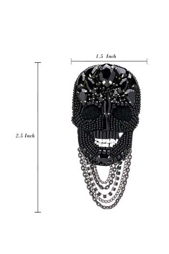 Buy Apt Forever Black Regal Skull Brooch Online at Aza Fashions Buy_Apt Forever_Black Regal Skull Brooch _Online_at_Aza_Fashions