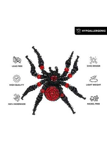 Buy Apt Forever Black Midnight Creeper Brooch Online at Aza Fashions Buy_Apt Forever_Black Midnight Creeper Brooch _Online_at_Aza_Fashions