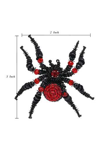 Shop Apt Forever Black Midnight Creeper Brooch Online at Aza Fashions Shop_Apt Forever_Black Midnight Creeper Brooch _Online_at_Aza_Fashions