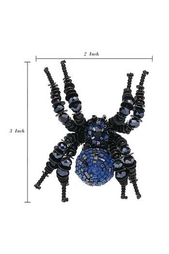Apt Forever Blue Midnight Creeper Brooch Online at Aza Fashions Apt Forever_Blue Midnight Creeper Brooch _Online_at_Aza_Fashions