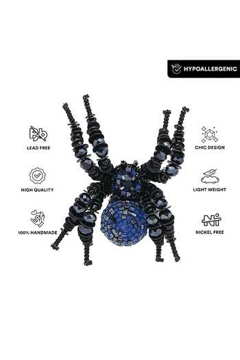 Buy Apt Forever Blue Midnight Creeper Brooch Online at Aza Fashions Buy_Apt Forever_Blue Midnight Creeper Brooch _Online_at_Aza_Fashions