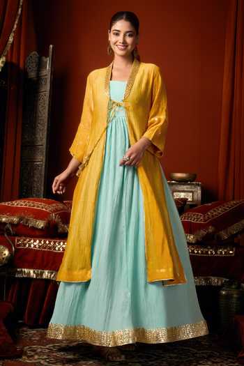 Arje India Embroidered Jacket & Kurta Set 