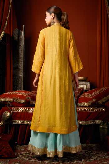 Arje India Embroidered Jacket & Kurta Set 