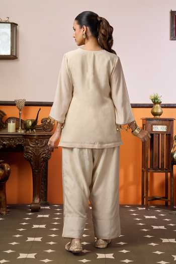 Arje India Handwork Cotton Silk Kurta & Salwar Set 
