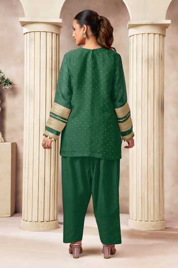 Arje India Straight Cotton Silk Kurta & Salwar Set 