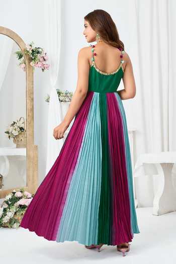 Arje India Handwork Gathered Pleated Dress
