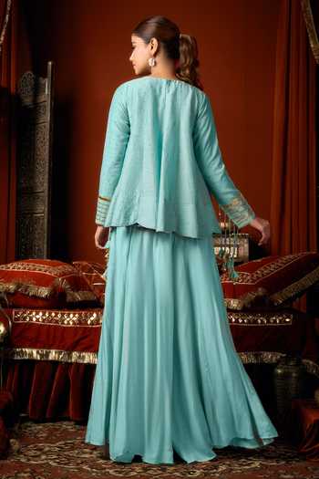 Arje India Cotton Silk Top & Palazzo Set 