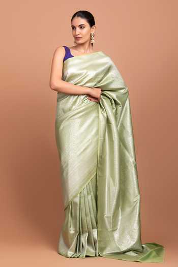 Devissha Floral Jaal Woven Saree 