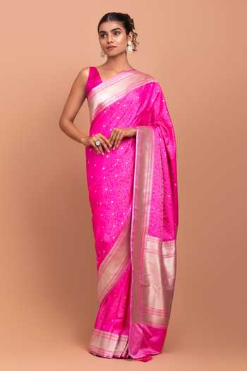 Devissha Floral Banarasi Woven Saree 
