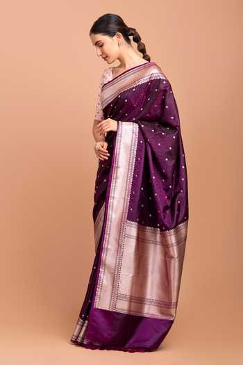 Devissha Floral Banarasi Silk Woven Saree 
