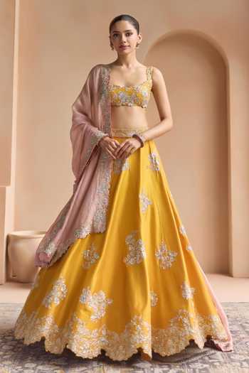Osaa By Adarsh Marigold Embroidered Lehenga Set 