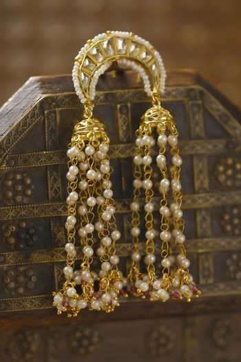 Paisley Pop Kundan & Pearls Braid Pin
