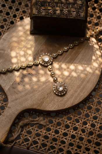 Paisley Pop Polki Embellished Mathapatti