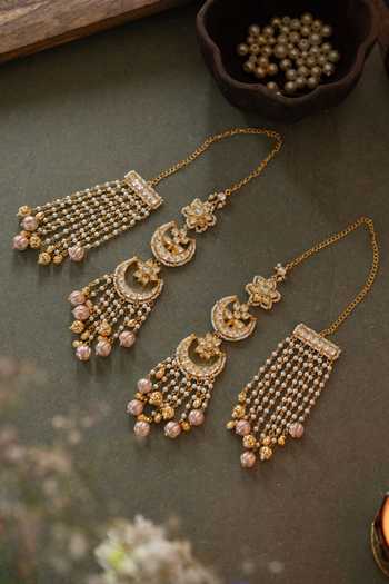 Paisley Pop Kundan Kashmiri Long Earrings
