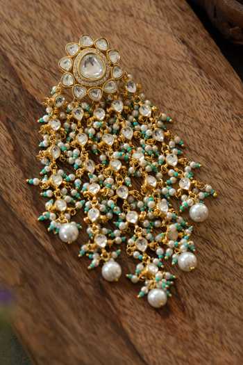 Paisley Pop Turquoise Kundan Braid Pin