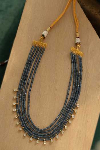 Buy_Paisley Pop_Blue Kundan Necklace _Online_at_Aza_Fashions
