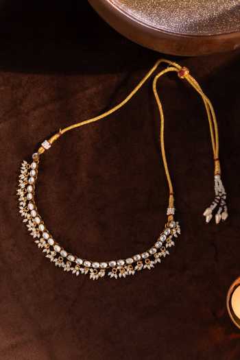 Paisley Pop Kundan Embellished Necklace