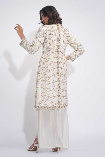 Shruti S Pathani Embroidered Jacket & Skirt Set 