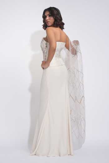 Shruti S Hand Embroidered Corset Skirt Set 