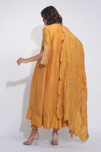 Shruti S Placement Embroidered Anarkali Set 