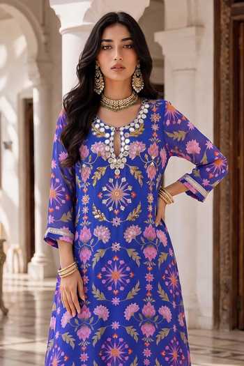 Seams Pret And Couture Elina Printed Kurta & Pant Set 