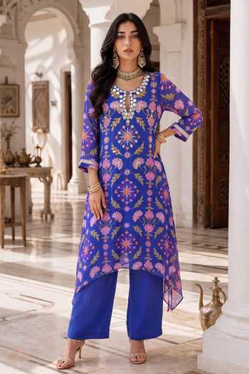 Seams Pret And Couture Elina Printed Kurta & Pant Set 