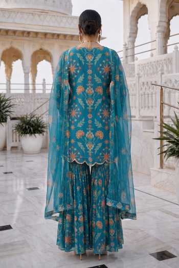 Seams Pret And Couture Gulnar Printed Kurta Sharara Set 