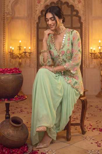 Seams Pret And Couture Lavanya Printed Jacket & Skirt Set 