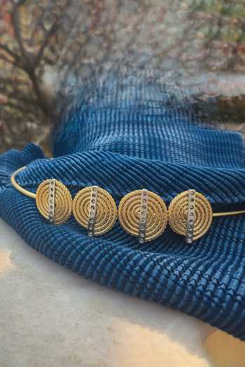Suhani Pittie_Gold Victory Medallion Belt _Online_at_Aza_Fashions