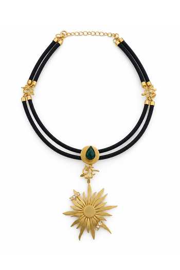 Suhani Pittie Green Onyx Cosmo Nights Pendant Necklace 