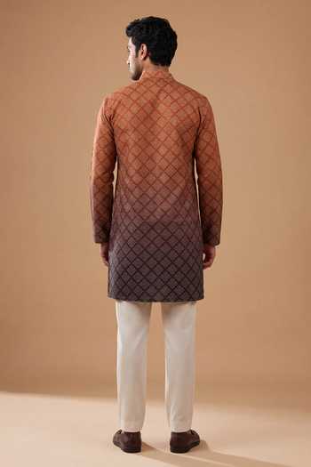 Arihant Rai Sinha Ombre Printed & Embroidered Kurta Set 