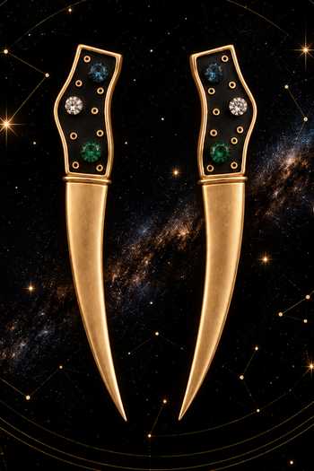 Suhani Pittie Midnight Dagger Gold Earrings 